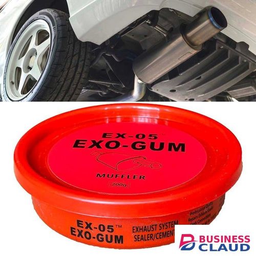 Exhaust Cement Paste System Pipe Repair Kits Heat & Shock Resistant High Temperature To 1100°C Exo Gum Glue Crack Sealer Tailpipe Muffler Adhesive Sealant Catalytic Converter ExoGum