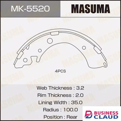 Masuma MK-5520 drum brake shoes