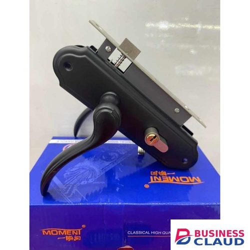 Moment Rust Free Quality Cylinder Lock Set.For Wooden Doors.Blacke Colour