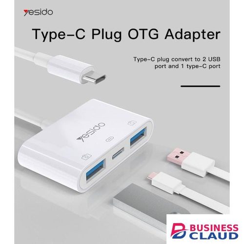 Yesido GS17 3 In 1 Type C Otg Adapter Connector Usb Fast Charger Splitter Female To Male Converter Cable