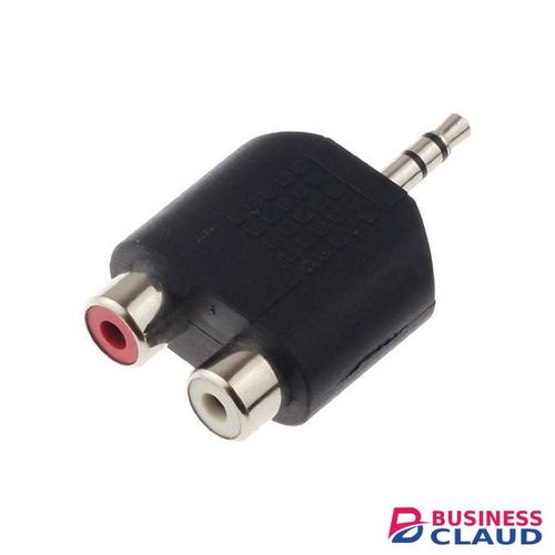 3.5mm Audio Male Jack Out Plug To 2 RCA Female Splitter