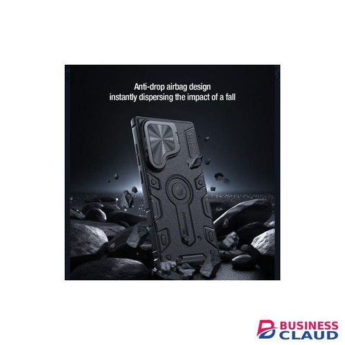 Nilkin Galaxy S24 Ultra (6.8" Inch) CamShield Armor Prop Lens + Stand 360 Protect Magnetic Mag Safe Version