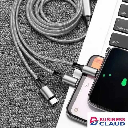 3-in-1 charging solution: USB-C, Lightning, and Micro-USB connectors