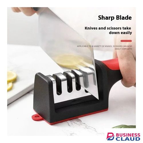 Chicken R Knife Sharpener Handheld Multi-function 4 Stages Type Quick Sharpening Tool With Non-slip Base Kitchen Gadget Knives Accessories