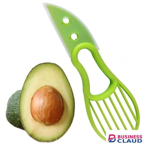 Avocado Peeler 3 In 1 Tool - Hassle-free Avocado Slicer, Pitter & Scooper - Kitchen Gadget For Hass Avocados - Easy To Use, Plastic Avocado Knife, Green - Must-Have Avocado Accessory - 4 Pieces