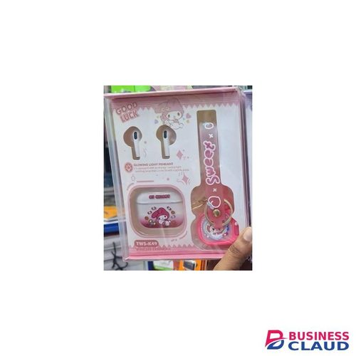 Kuromi Kids & Teens Gadget Set – TWS Earphones with Pendant Light & Watch