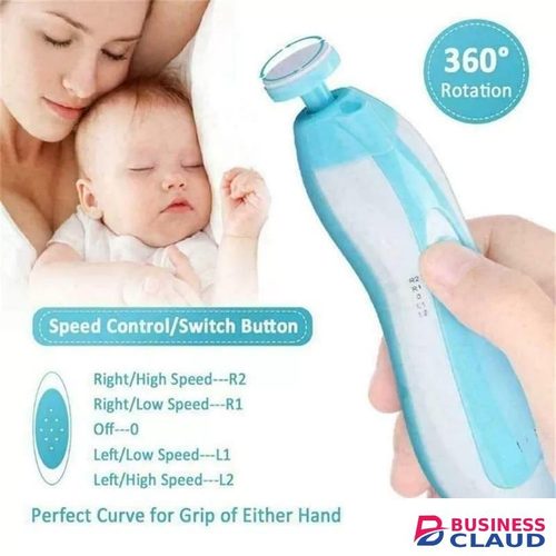 Electric Baby Nail File Clippers Toes Fingernail Cutter Trimmer Manicure Tool Baby Nail Toes Care Accessories Kits Pink/Blue