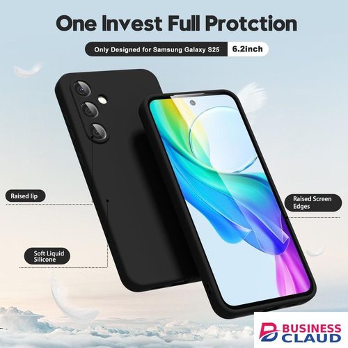 Silicone Slim Fit Cover for Samsung Galaxy S25 - Black