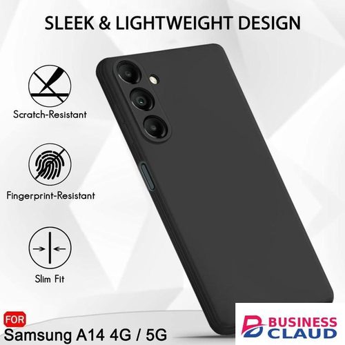 Silicone Slim Fit Cover for Samsung Galaxy A14 - Black