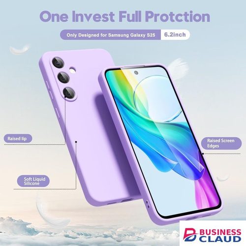 Silicone Slim Fit Cover for Samsung Galaxy S25 - Purple