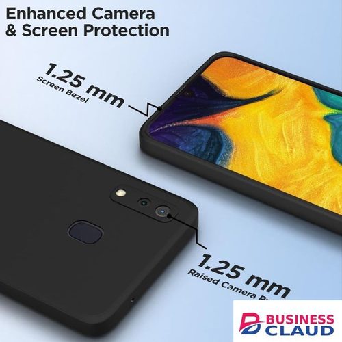 Silicone Slim Fit Cover for Samsung Galaxy A20 - Black