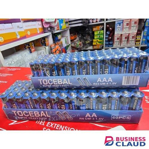 Tocebal Super Heavy Duty 1.5V AA Batteries 60 Pack for Gadgets, Toys, and Clocks