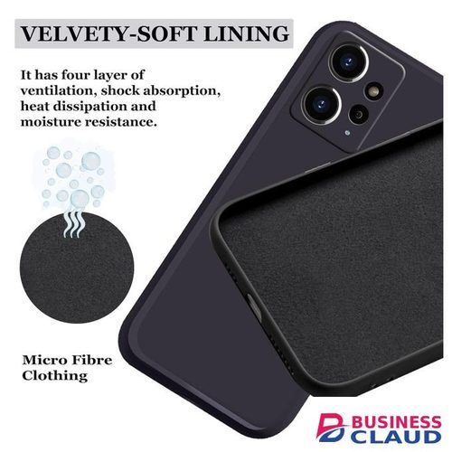 Silicone Phone Cover for Xiaomi Redmi 12 - Black, anti-fingerprint, anti-scratch, durable silicone case