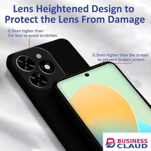 Silicone Phone Cover for Infinix Note 40 - Black, anti-fingerprint, anti-scratch, durable silicone case