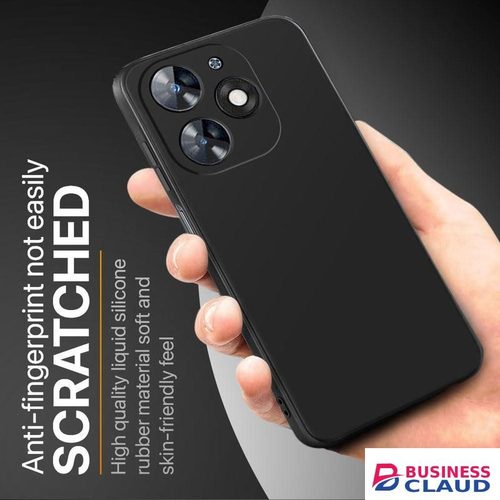Silicone Phone Cover for Infinix Note 50 - Black, anti-fingerprint, anti-scratch, durable silicone case