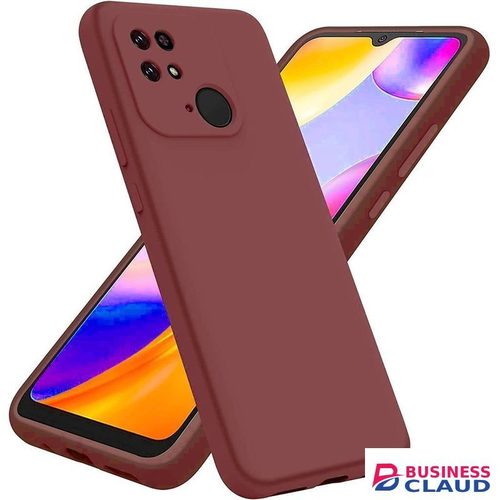 Silicone Phone Cover for Xiaomi Redmi 10C - Maroon, anti-fingerprint, anti-scratch, durable silicone case