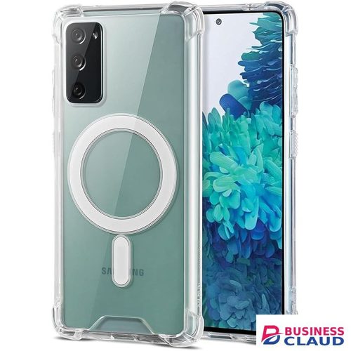Electroplated Clear Transparent MagSafe Case for Samsung Galaxy S20 – Shockproof, Anti-Yellowing, Slim-Fit, Protective Cover