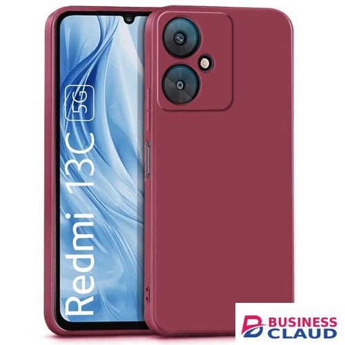 Silicone Phone Cover for Xiaomi Redmi 13C - Maroon, anti-fingerprint, anti-scratch, durable silicone case