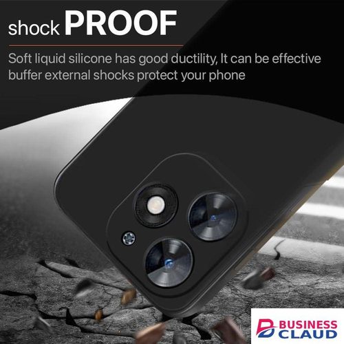 Silicone Phone Cover for Infinix Note 40 Pro - Black, anti-fingerprint, anti-scratch, durable silicone case
