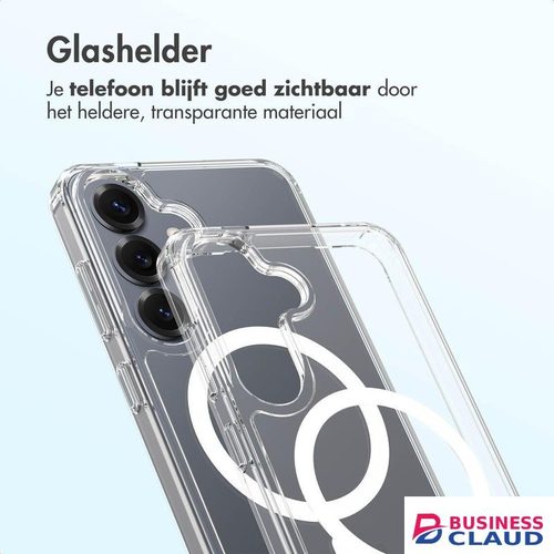 Electroplated Clear Transparent MagSafe Case for Samsung Galaxy S24 – Shockproof, Anti-Yellowing, Slim-Fit, Protective Cover