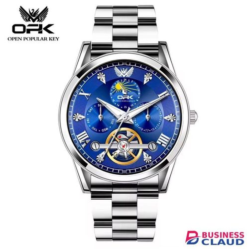 Original OPK Gents Watch 8148 with Stainless Steel Design and Luminous Display