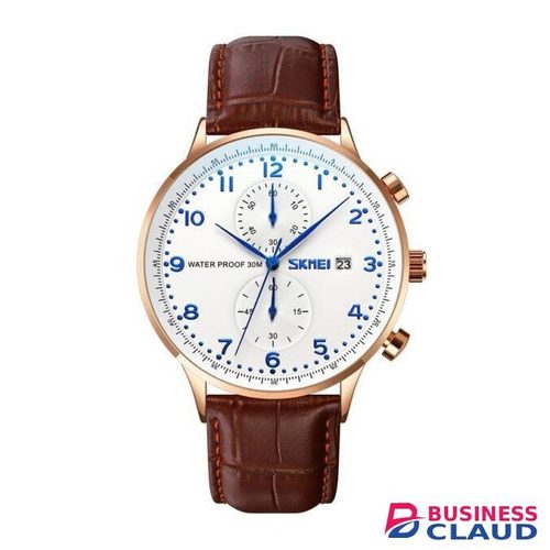 Skmei 9301 Business Men's Watch Durable Leather Waterproof