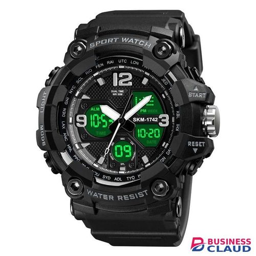 Skmei 1742 Shockproof Waterproof Mens Watches 2 Time Chrono Personality Digital Sport Mens Wristwatch