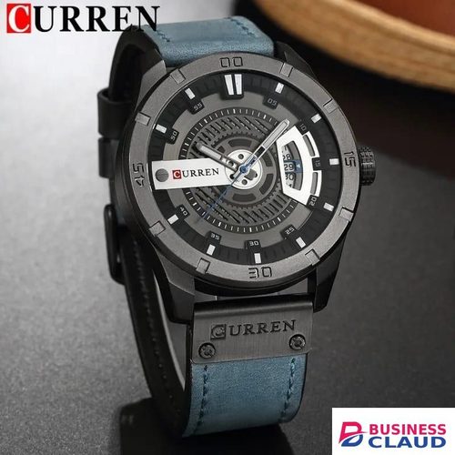 Curren Gents Wrist Watch 8301 – Leather Strap, Date Display, Water Resistant
