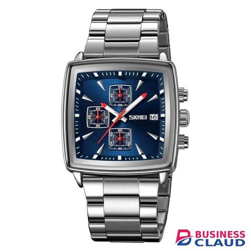 Skmei 9331 official/casual mens watch quartz stainless waterproof-silver blue