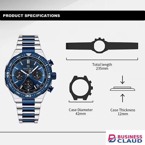 Naviforce Men's Functional Sub-dials 3ATM Water Resistant Watch