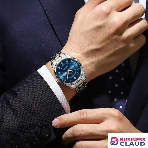POEDAGAR 858 Luxury Man Wristwatch Waterproof Luminous Men Watch Sport Stainless Steel Quartz -Silver