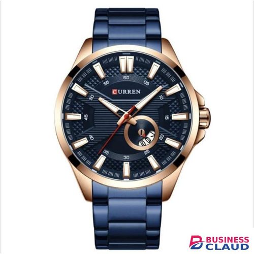 Curren Men’s Watch Sport Quartz Chronograph Wristwatches with Luminous Hands Fashion Stainless Steel Clock Date