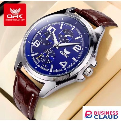 Prestige Watches Men’s Wrist Watch – Elegant Leather Strap & Water Resistant