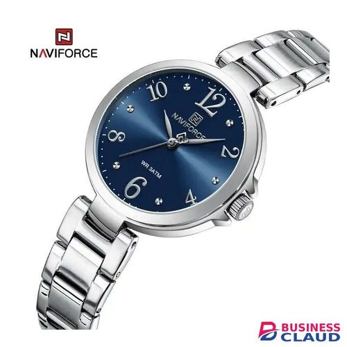 Naviforce Ladies Watch NF5031 Silver Blue Bracelet Straps