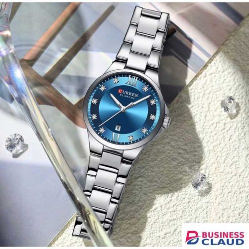 Curren Blanche Blue Dial Luxury Wristwatch