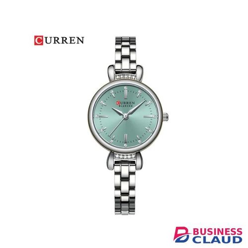 Curren C-9098L Blue Dial SILVER Stainless Steel Chain Analog Quartz Women's Fashion – Timecheck