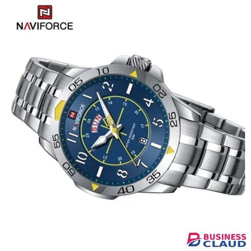 Naviforce NF9204S Brand New Stainless Steel Strap Waterproof Quartz Sport Watches Men’s Wristwatch