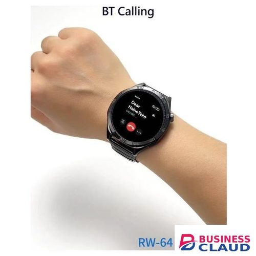 Haino Teko RW-64 GT5 Max Smartwatch With Large Screen AMOLED Display ce Assistant and 3 Pair Straps Designed For Men Blue
