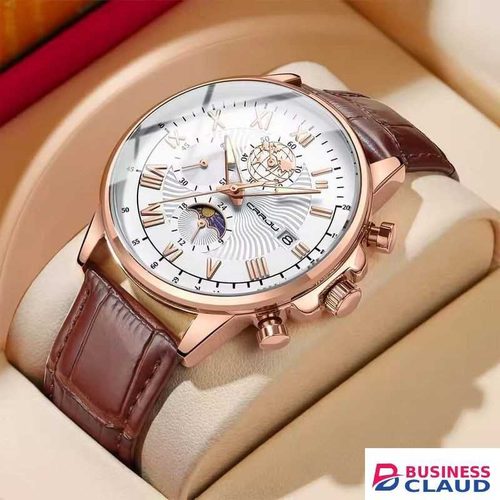 Crrju 2318 Gents Quartz Watch Luxury And Precision - Rose Brown