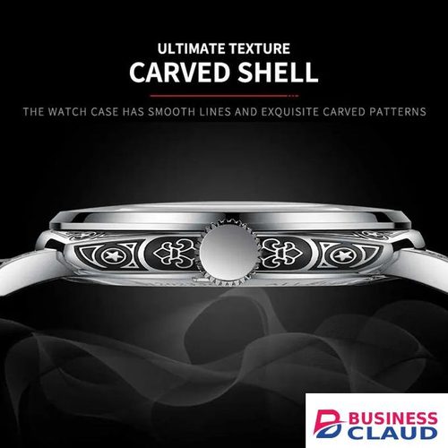 Men's Carved Outer Ring Design Mechanical Watch 30 Meters Waterproof Luminous