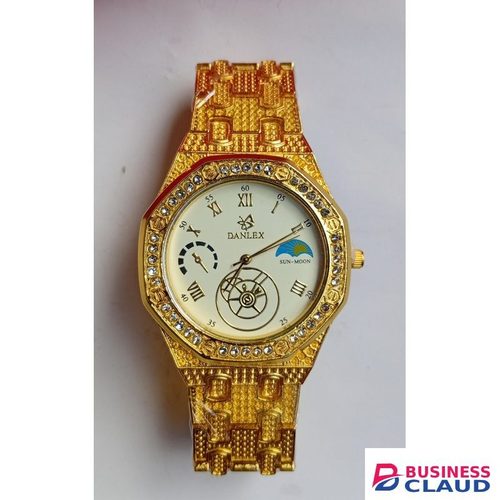 Elite Fashion Luxury men's stainless steel iced watch with steel strap