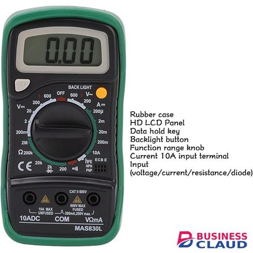 Mastech MAS830 Digital Multimeter AC DC Tester for Wiring Appliances and Devices