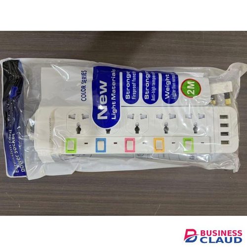 5-Way Power Extension Socket – Multi-Plug Electrical Adapter with Surge Protection