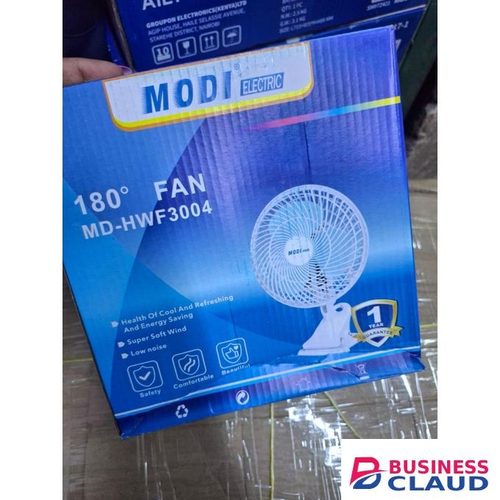 MODI Electric MD-HWF3004 Mini Desk Fan with Clip 180° Adjustable Head