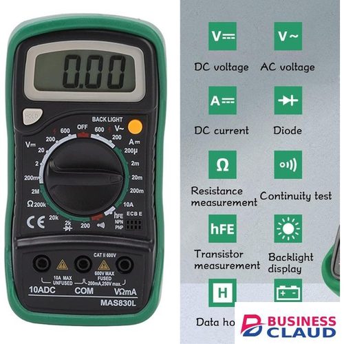 Mastech MAS830L Digital Multimeter Pocket Size AC DC Voltage Tester for Electricians