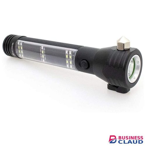 Torch Care 4 Rechargeable Led Strong Flashlight With Red And Blue Light (with Hammer/ Compass/ And Solar Charging) Torch (Black, Black : Rechargeable)