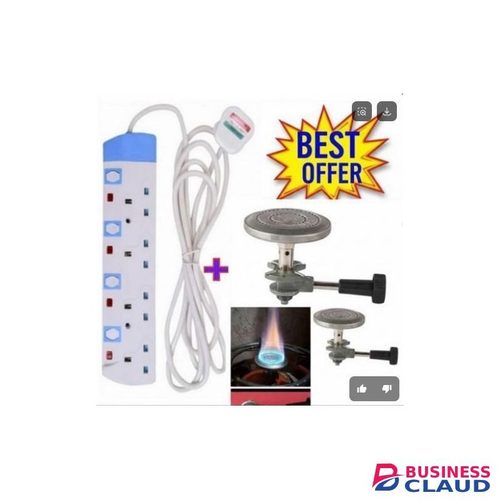 Power King BEST 4-WAY EXTENSION with Long Cable & FREE Non-Leak Burner// Blue