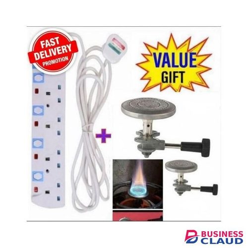 Power King HOME BEST 4 WAY EXTENSION with Long Cable & Free Non-Leak Burner// 4way Blue