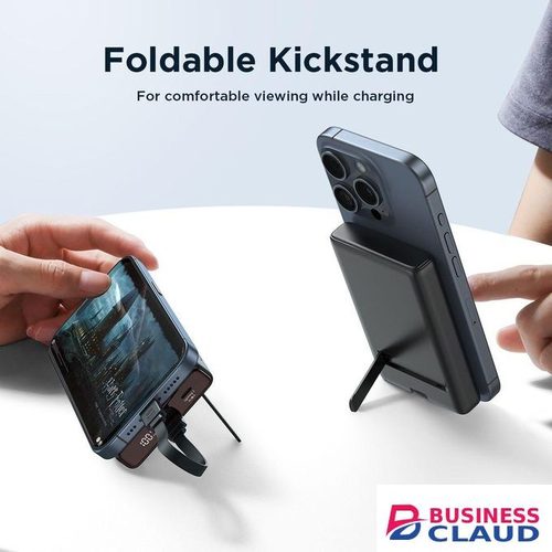 JOYROOM 20W Power Bank 10000mAh with Built-in Cable&Kickstand JR-PBM01