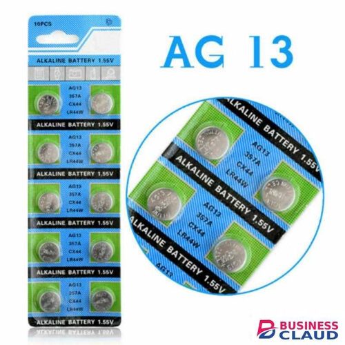 AG13 LR44 357A G13 Button Coin Cell Battery Batteries 1.55V Alkaline Generic LR44W 1.55 Volt Alkaline Cell Batteries